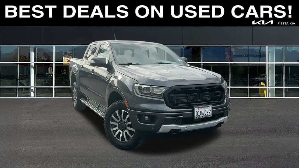 2019 Ford Ranger Lariat in Magnetic — front three-quarter view