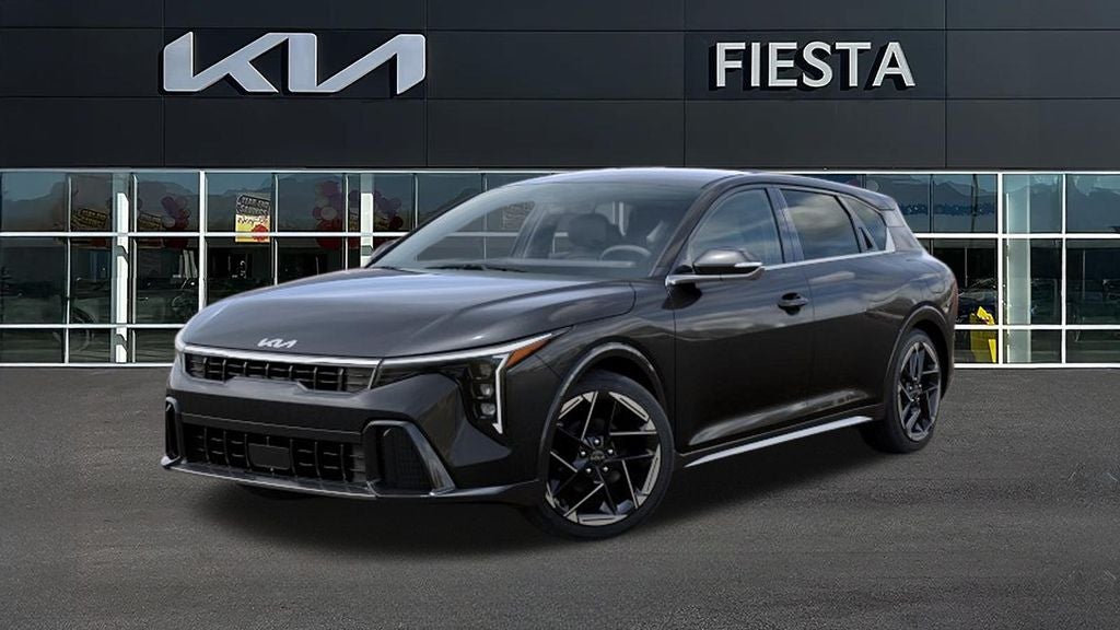 2026 Kia K4 GT-Line in Gray — front three-quarter view
