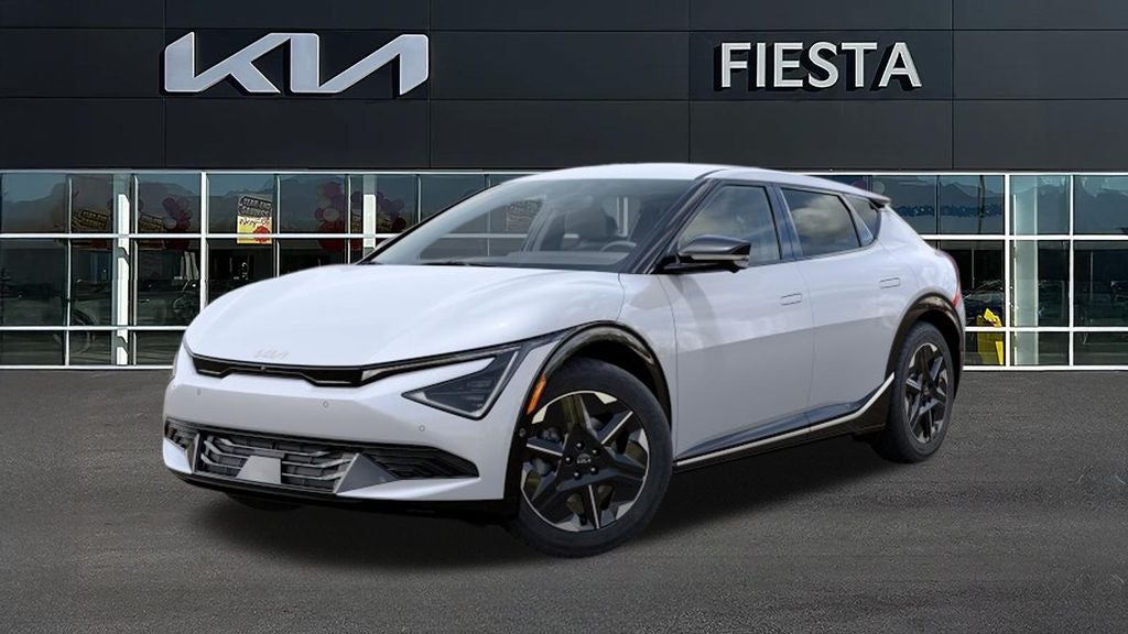 2026 Kia EV6 Light in White Pearl — front three-quarter view