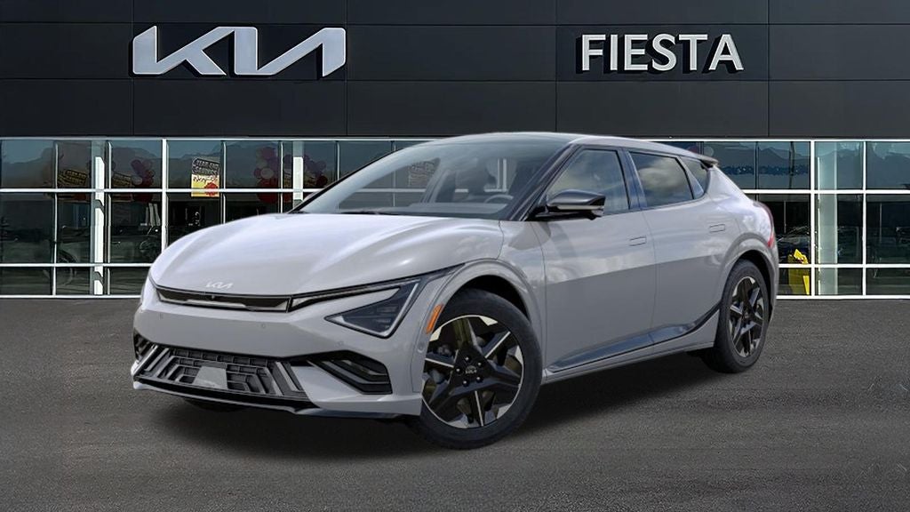 2026 Kia EV6 GT-Line in Gray — front three-quarter view