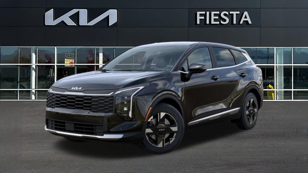 2026 Kia Sportage LX in Ebony Black — front three-quarter view