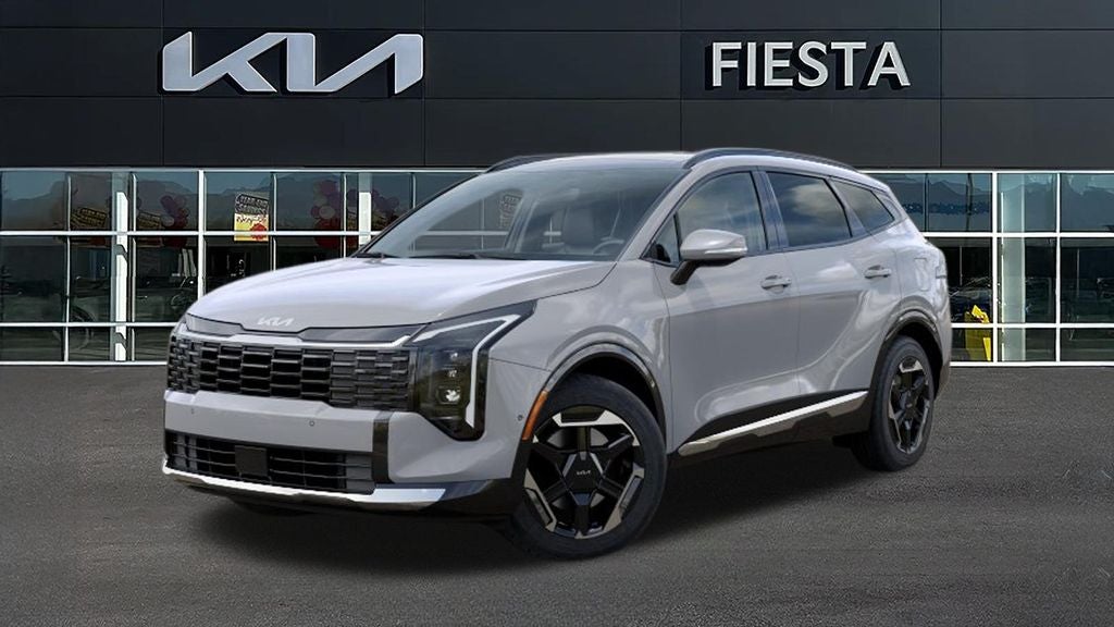 2026 Kia Sportage SX in Wolf Gray — front three-quarter view