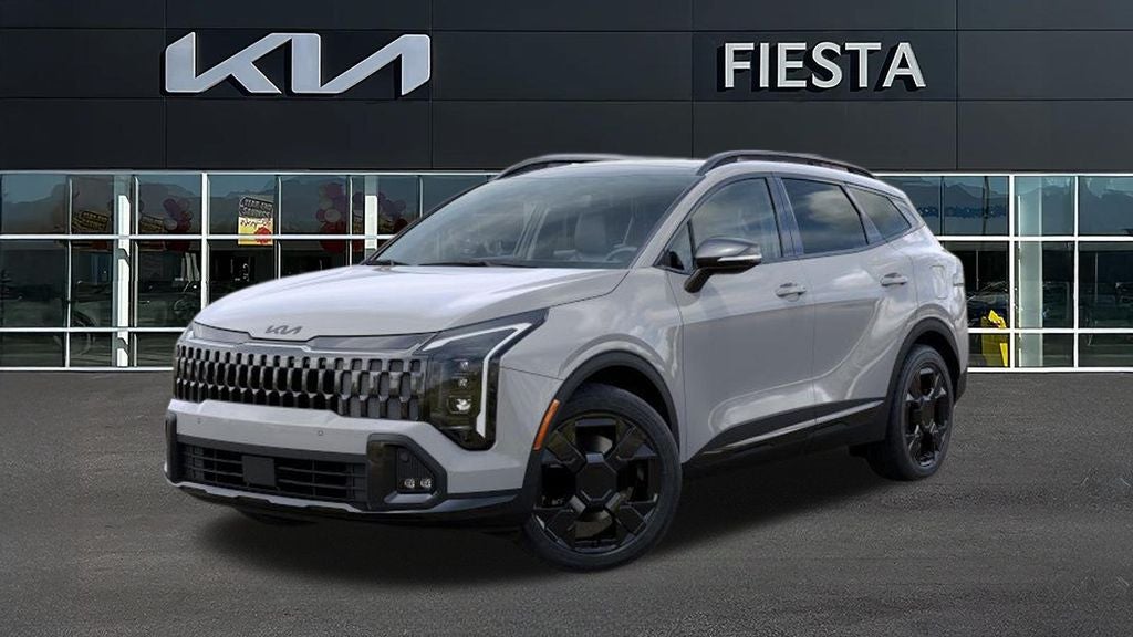 2026 Kia Sportage X-Line in Wolf Gray — front three-quarter view