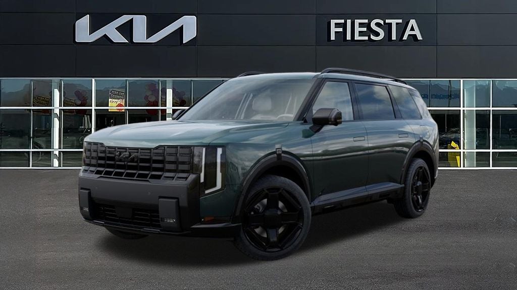 2027 Kia Telluride X-Line SX in Black / Jade — front three-quarter view