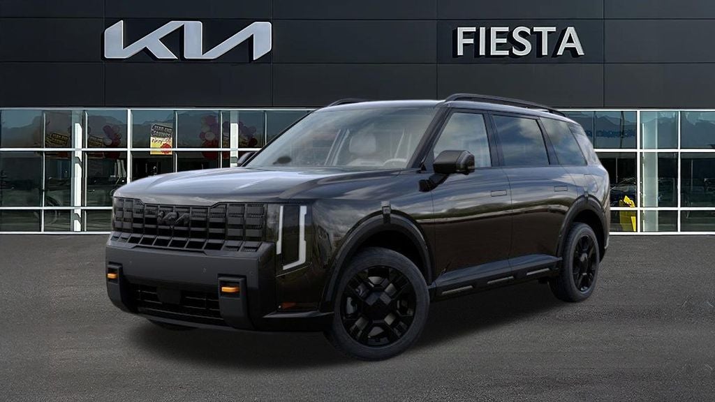 2027 Kia Telluride X-Pro SX-Prestige in Ebony Black — front three-quarter view