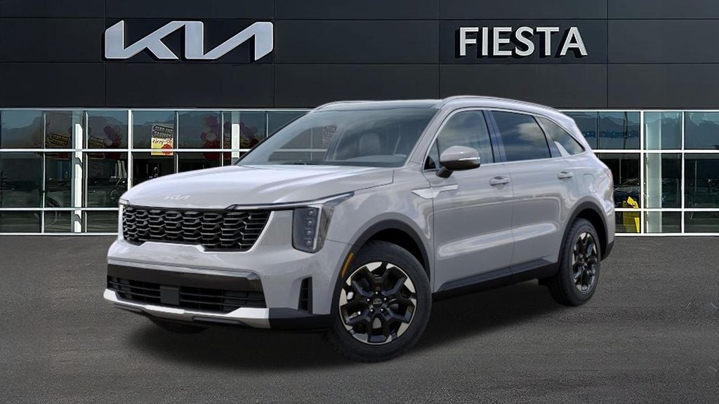 2026 Kia Sorento S in Gray — front three-quarter view