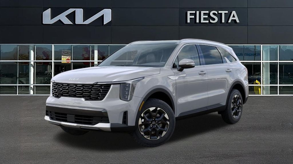 2026 Kia Sorento S in Gray — front three-quarter view