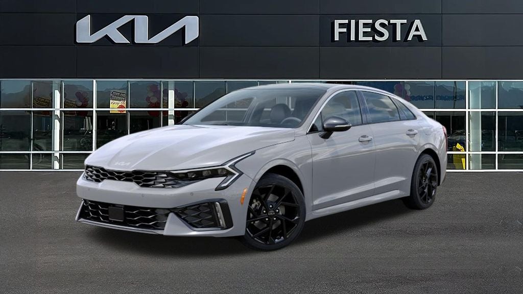 2026 Kia K5 GT-Line in Gray — front three-quarter view