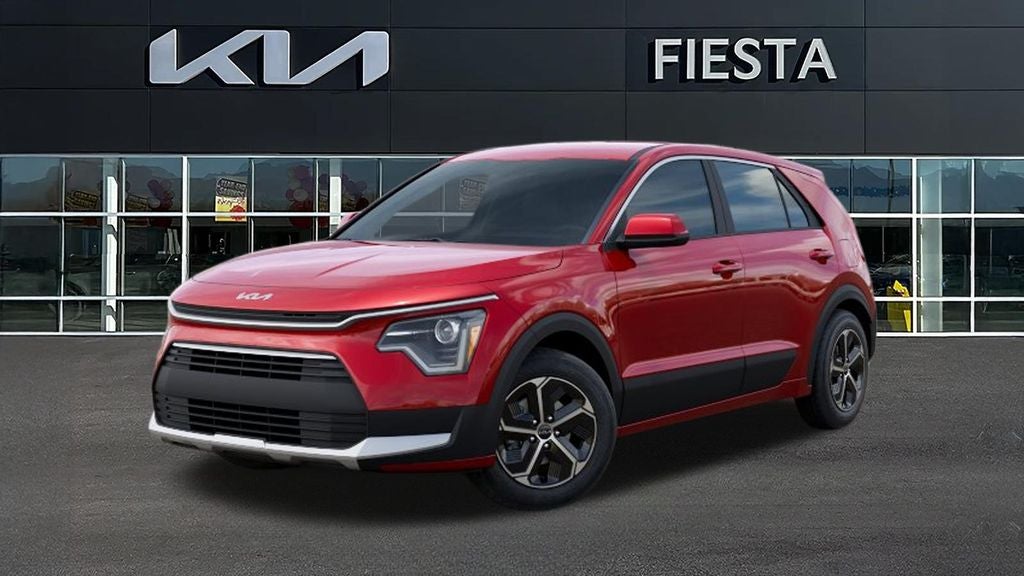 2026 Kia Niro LX in Red — front three-quarter view
