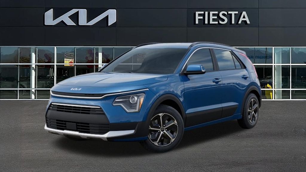 2026 Kia Niro EX in Mineral Blue — front three-quarter view