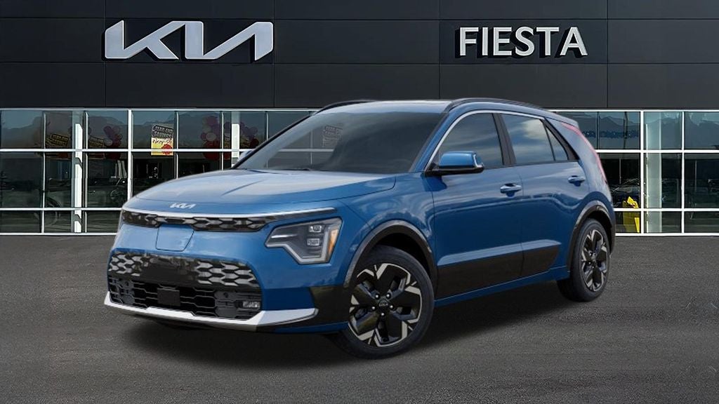 2026 Kia Niro EV Wave in Mineral Blue — front three-quarter view