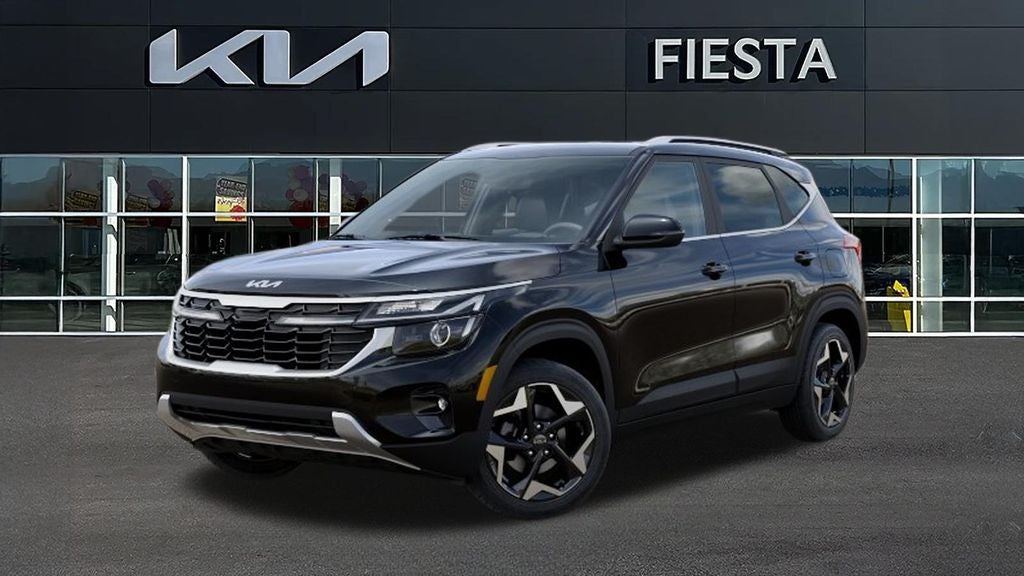 2026 Kia Seltos EX in Black — front three-quarter view