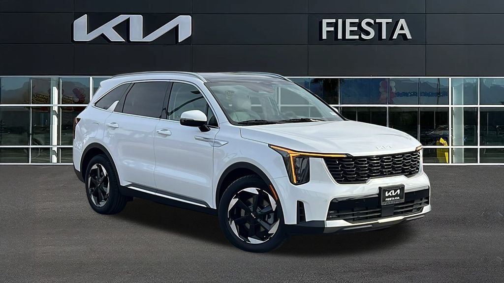 2026 Kia Sorento Plug-In Hybrid EX in Snow White Pearl — front three-quarter view